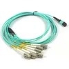 OM3 SC Fibra óptica con cola de lechuga Multimodo Duplex de PVC
