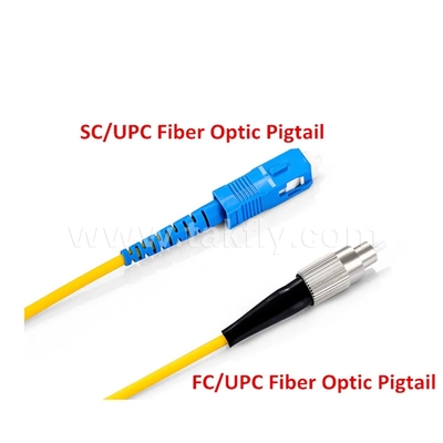 0.9mm 2.0mm 3.0mm LSZH SC APC Pigtail de fibra óptica -40 °C a +80 °C