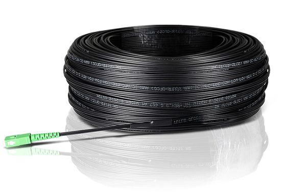 Coleta del cable de descenso de SC/APC FTTH, SM G657A1, 5.0*2.0m m, chaqueta negra de LSZH