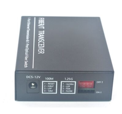 Convertidor de medios de fibra óptica SC Simplex/Duplex 10/100/1000Base-TX a 1000Base-FX con LFP