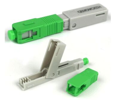 Conector rápido de fibra instalado en el campo SC/APC montado en el campo FTTH (APC incrustado) para cable de caída en el interior