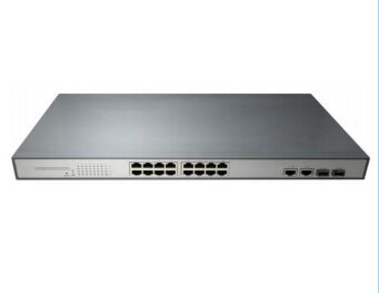 Conmutador Ethernet de red PoE Gigabit de 16 puertos de alta densidad | Productos de primera calidad DF-1.25G-16P-2E-2F