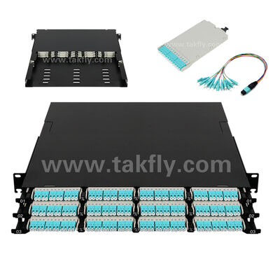 Fibra óptica MPO Cassette Panel de parches MTP 144 núcleos Super alta densidad para el centro de datos FTTX