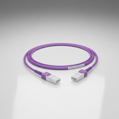 LC Uniboot Cable de parche de fibra de 2.0 mm de diámetro OM4 Multimode Riser OFNR Duplex Cordón de parche de fibra