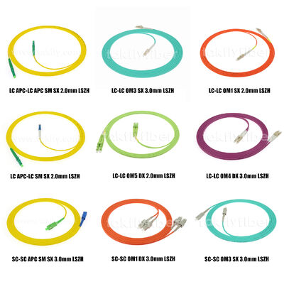 Fibra óptica de patchcord LC/Sc/FC/St Uni-modo/Multimodo Upc/APC Simplex/Duplex Jumper para el centro de datos FTTH Telecom