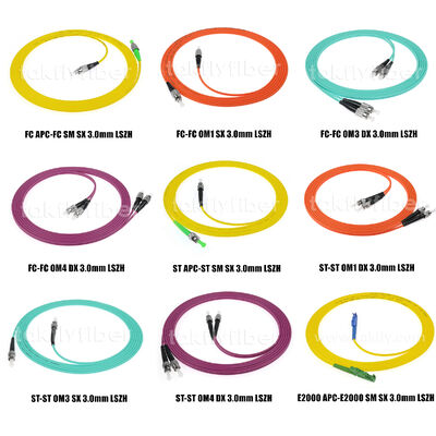 Fibra óptica de patchcord LC/Sc/FC/St Uni-modo/Multimodo Upc/APC Simplex/Duplex Jumper para el centro de datos FTTH Telecom