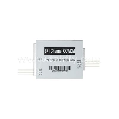 CCWDM 8 + 1 canal compacto de longitud de onda gruesa división multiplexador G657A1 Fibra óptica para el centro de datos FTTX