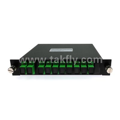 Módulo LGX CWDM de 8+1 canales MUX+DEMUX de fibra óptica para centros de datos FTTX