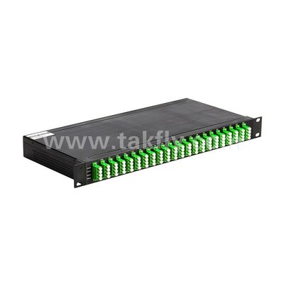 Fibra óptica DWDM 100GHz AWG 40CH MUX+DEMUX para centros de datos Telecom 5G