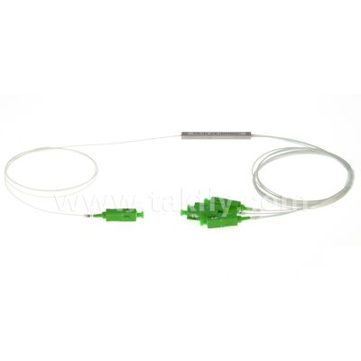 PLC Splitter 1 * N tubo de acero SC APC/UPC 0.9mm Fibra óptica para el centro de datos Telecom FTTX
