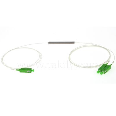 PLC Splitter 1 * N tubo de acero SC APC/UPC 0.9mm Fibra óptica para el centro de datos Telecom FTTX