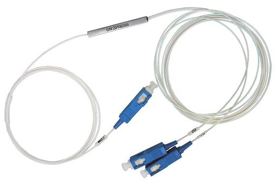 PLC Splitter 1 * N tubo de acero SC APC/UPC 0.9mm Fibra óptica para el centro de datos Telecom FTTX