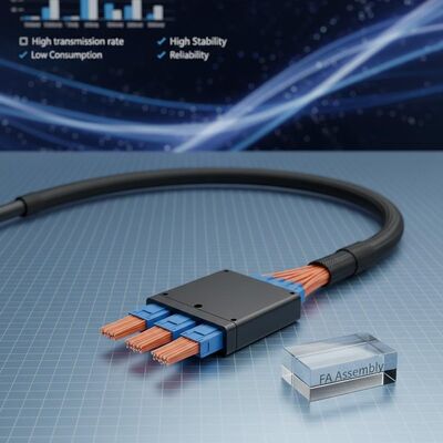 3x12F MTP - 36CH Fiber Array FA Assembly con alta tasa de transmisión, bajo consumo y alta estabilidad y fiabilidad