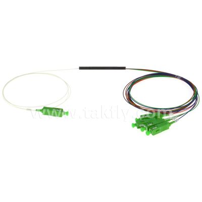 PLC Splitter 0.9mm tomas de color Mini tubo de acero SC APC/UPC Fibra óptica para el centro de datos Telecom FTTX