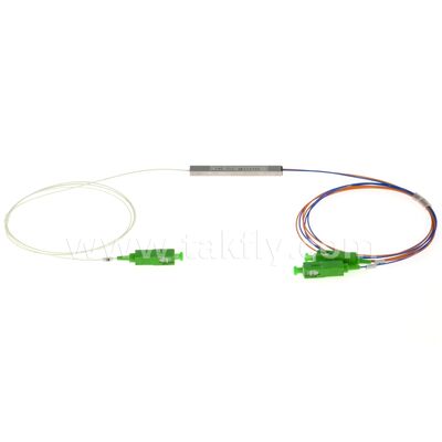 PLC Splitter 0.9mm tomas de color Mini tubo de acero SC APC/UPC Fibra óptica para el centro de datos Telecom FTTX
