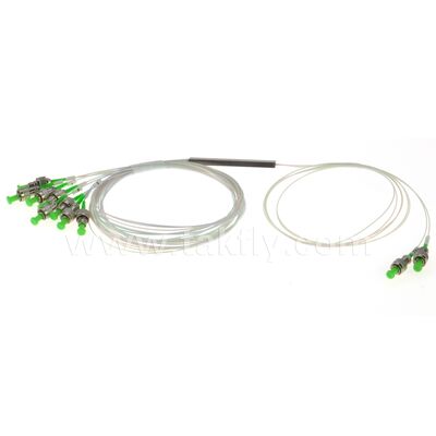 PLC Splitter 2*N Tubos de acero SC APC/UPC 0.9mm Fibra óptica para el centro de datos Telecom FTTX