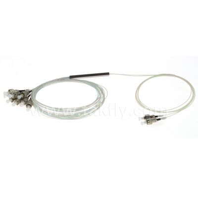 PLC Splitter 2*N Tubos de acero SC APC/UPC 0.9mm Fibra óptica para el centro de datos Telecom FTTX