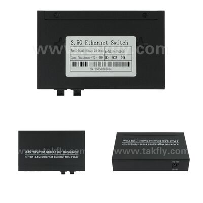 Switch Ethernet de Fibra de 2 Puertos 2.5G y Cobre de 4 Puertos con Uplink de 10G y Carcasa Metálica sin Ventilador para Expansión de Red de Alta Velocidad