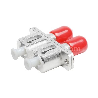Adaptador híbrido de doble acoplamiento de metal ST-LC Fibra óptica para centro de datos Telecom FTTX