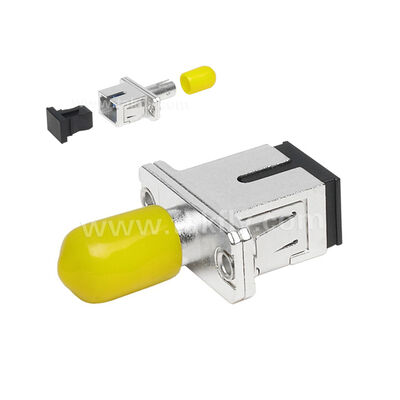 Acoplador de fibra óptica ST-SC adaptador híbrido de metal simple Hombre/Hombre para centro de datos Telecom FTTX
