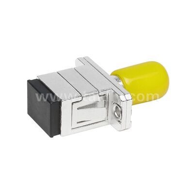 Acoplador de fibra óptica ST-SC adaptador híbrido de metal simple Hombre/Hombre para centro de datos Telecom FTTX