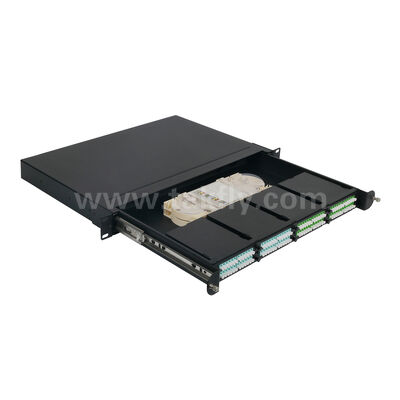 1U-19 pulgadas MPO/MTP Panel de parche de fibra de alta densidad para aplicaciones de centro de datos
