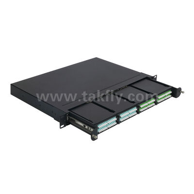 1U-19 pulgadas MPO/MTP Panel de parche de fibra de alta densidad para aplicaciones de centro de datos