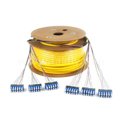 Cables de parche de fibra óptica 36Cores SC-SC Pre-terminado Breakout Patchcord para el centro de datos de telecomunicaciones
