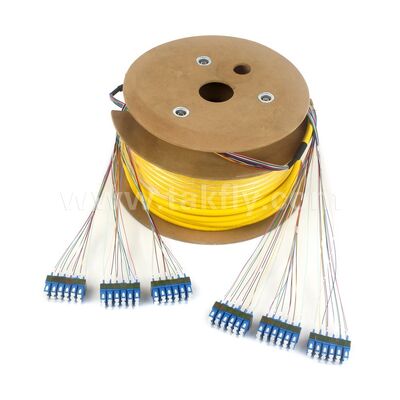 Cables de parche de fibra óptica 36Cores SC-SC Pre-terminado Breakout Patchcord para el centro de datos de telecomunicaciones