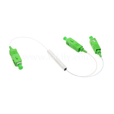 Cuadrado tubo de acero PLC 1x2 de modo único Fibra óptica splitter