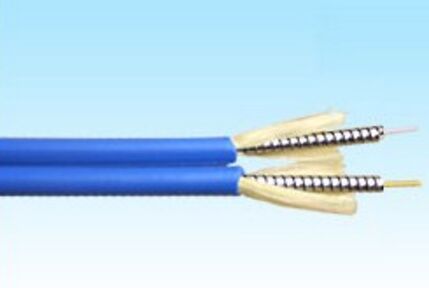 2 Core Duplex Armored Fiber Optic Cable – LSZH Jacket, Steel Tube Armored, Anti-Rodent, for FTTH, CCTV, Data Center, Industrial Network
