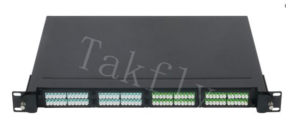 Panel de distribución de fibra MPO/MTP ¥ 1U montaje en bastidor, módulo de casete pre-conectado, 4 ranuras, interfaz LC/MPO, para gestión de fibra del centro de datos