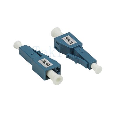 LC Atenuador de fibra óptica de macho a hembra Tipo fijo en línea para modo único / multimodo