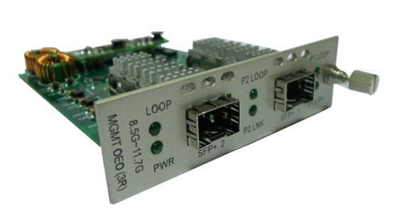 10G SFP+ to SFP+ OEO Fiber to Fiber Media Converter AC220V Unmanaged Long-Haul Signal (3R Repeater)
