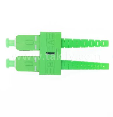 Conector de fibra óptica SC/APC, carcasa verde Conector polaco con ángulo de 8°, reflejo de la espalda baja Alta precisión SC APC Adaptador Simplex para red óptica FTTH CATV