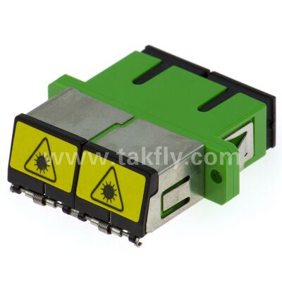 Adaptador de fibra óptica de manga de zirconia SC con opción dúplex y configuración sin bridas