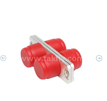 Adaptador FC de metal Tipo rectángulo, acoplador FC de baja pérdida para cableado de fibra óptica