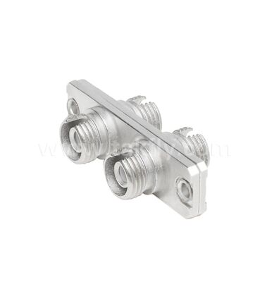 Adaptador FC de metal Tipo rectángulo, acoplador FC de baja pérdida para cableado de fibra óptica