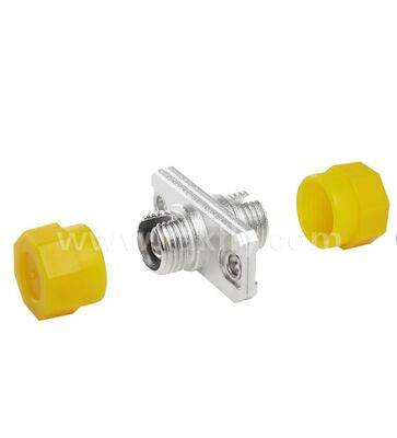 Adaptador FC de metal Tipo rectángulo, acoplador FC de baja pérdida para cableado de fibra óptica
