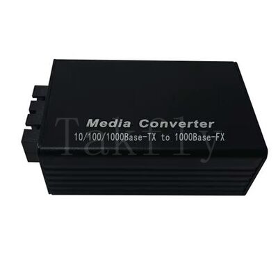 Mini 100M Fast Ethernet Media Converter, 10/100 Base-TX a 100Base-FX, carcasa de aluminio, se extiende hasta 100 km