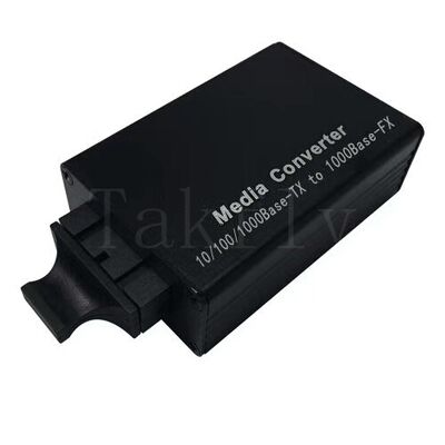 Mini 100M Fast Ethernet Media Converter, 10/100 Base-TX a 100Base-FX, carcasa de aluminio, se extiende hasta 100 km