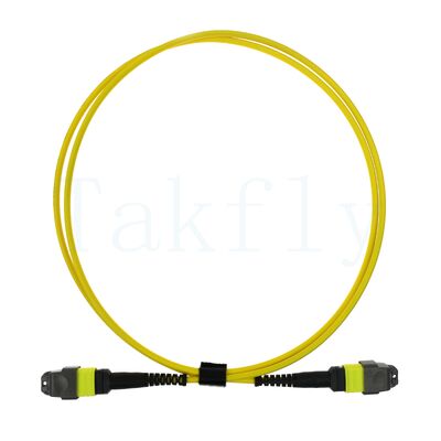 12F MTP(M) MTP(F) Cordón de parche de APC, SM G657A1, 1m, 3.0mm, LSZH Amarillo, Botón insensible a la flexión, baja pérdida