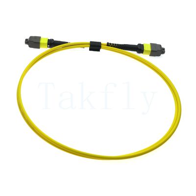 12F MTP(M) MTP(F) Cordón de parche de APC, SM G657A1, 1m, 3.0mm, LSZH Amarillo, Botón insensible a la flexión, baja pérdida