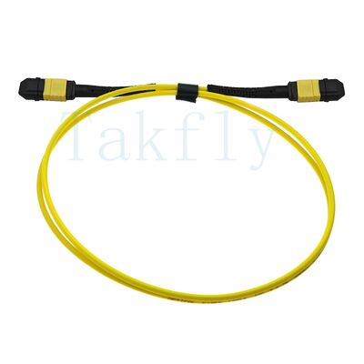 12 núcleos de MPO APC Fanout Patch Cord de macho a hembra, baja pérdida