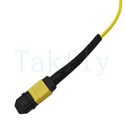 12 núcleos de MPO APC Fanout Patch Cord de macho a hembra, baja pérdida