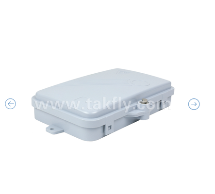 Caja de terminación de fibra óptica FTKS-1805-04A, 4 SC/APC SM SX Adaptador, Pigtail instalado, FTTH FTTx Splicing Distribution Splitting Storage Cable Management Enclosure Montado en la pared