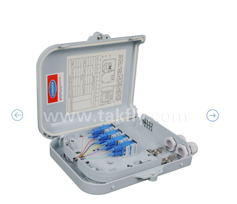 Caja de terminación FTKS-1805-8E con 8 PCS SC/UPC SM SX adaptador y coleta totalmente instalada