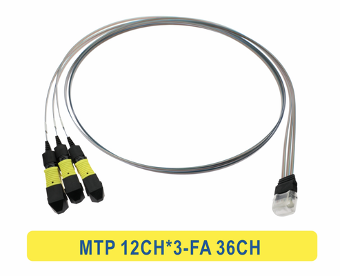 3*12F MTP a 36CH FA Fibra de cable de parcheado de fibra óptica