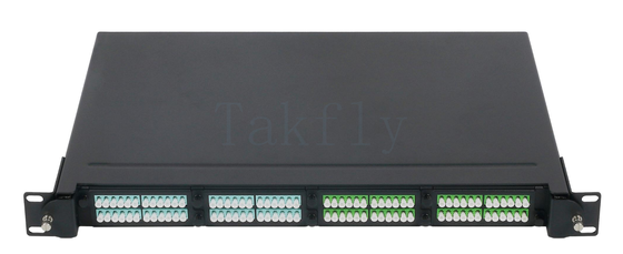 1U 19" MPO/MTP Panel de parches de alta densidad   4 ranuras de cassette, montaje en bastidor