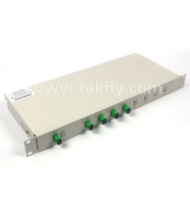 Serie completa de divisores PLC de 1×2 a 1×32: chasis en rack de 1U para oficina central